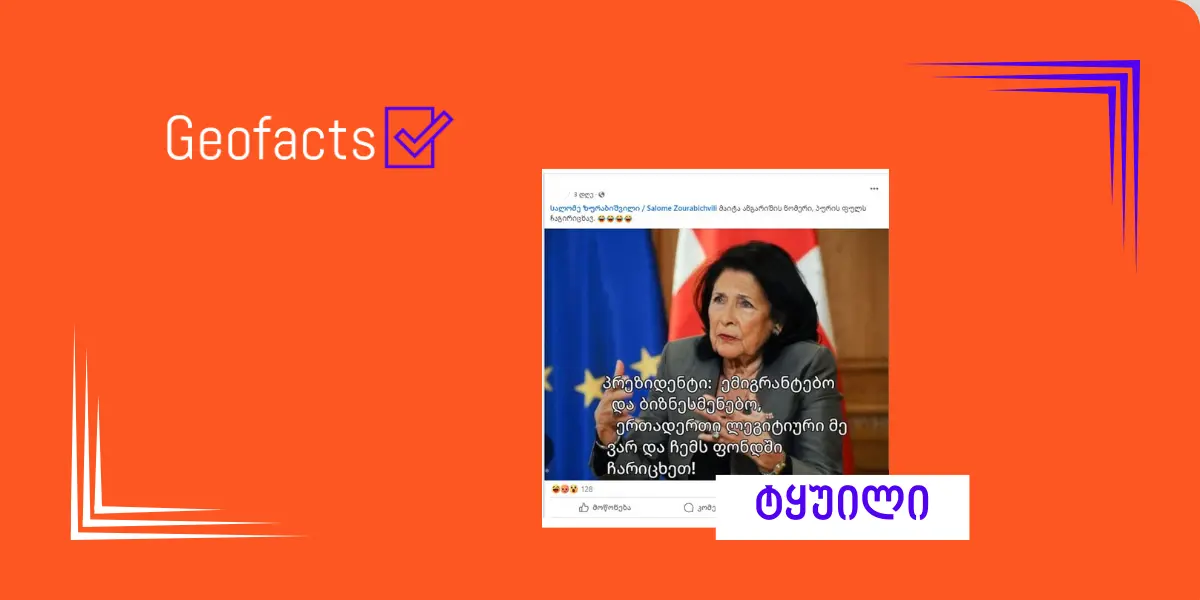 სოციალურ ქსელში სალომე ზურაბიშვილის ყალბი ციტატა ვრცელდება