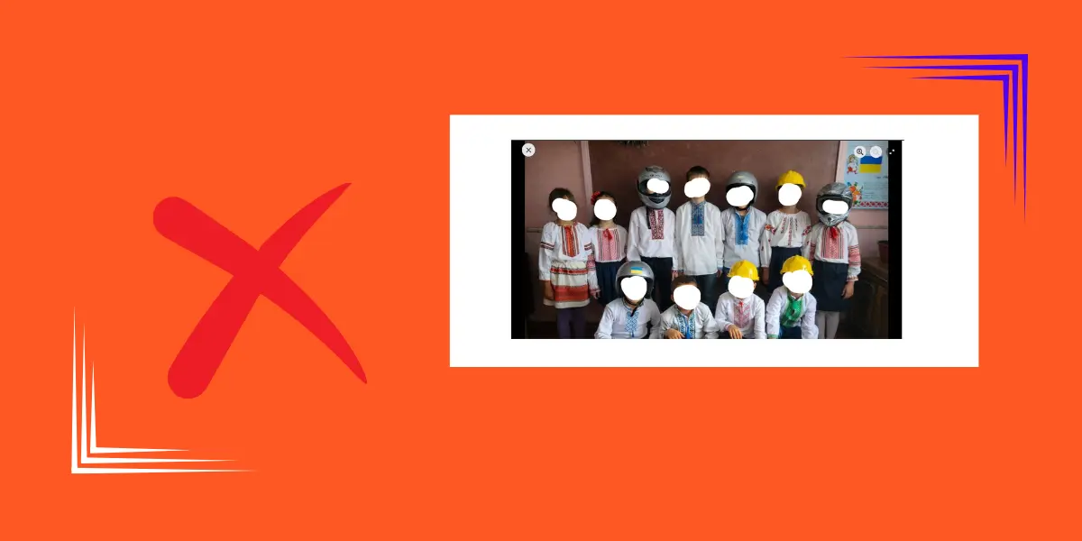 Ложь, что украинских школьников заставляли носить шлемы в поддержку олимпийцев