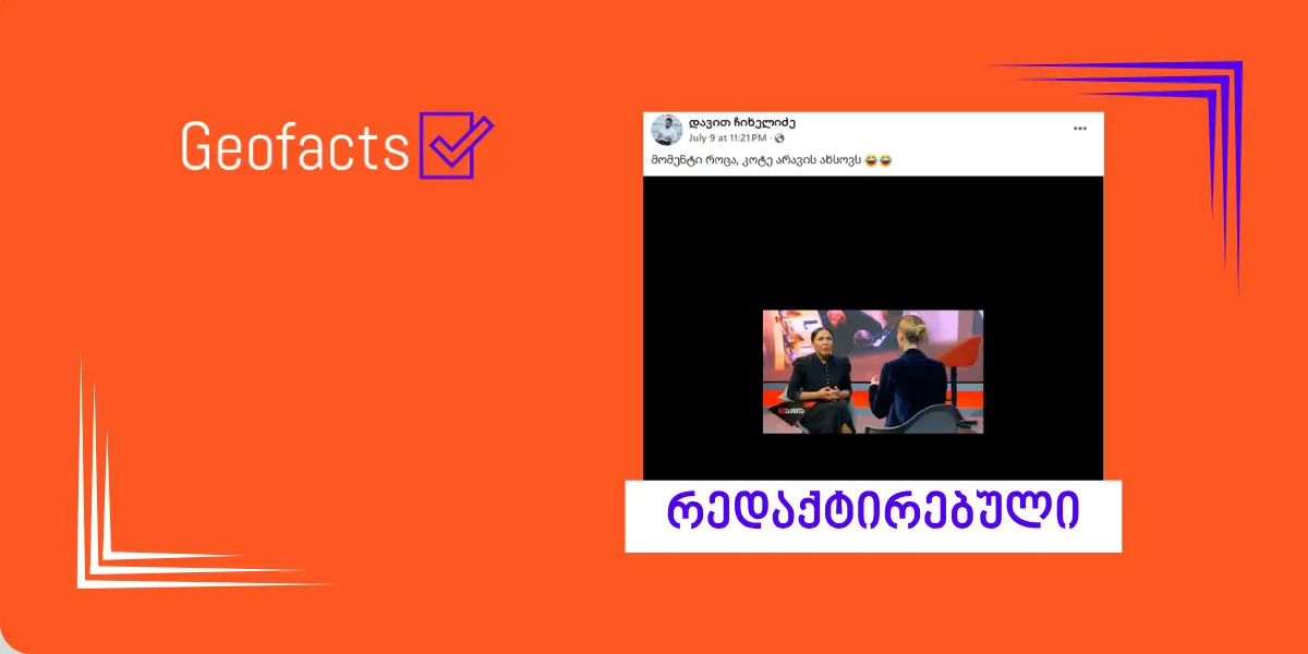 სოციალურ ქსელში თინა ბოკუჩავას ინტერვიუს მანიპულირებული მონაკვეთი გავრცელდა