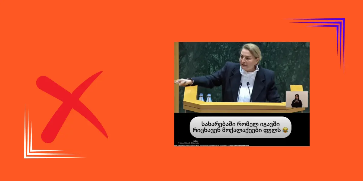 სოფიო ხორგუანის შესახებ ვიდეო მანიპულაციური წარწერით ვრცელდება