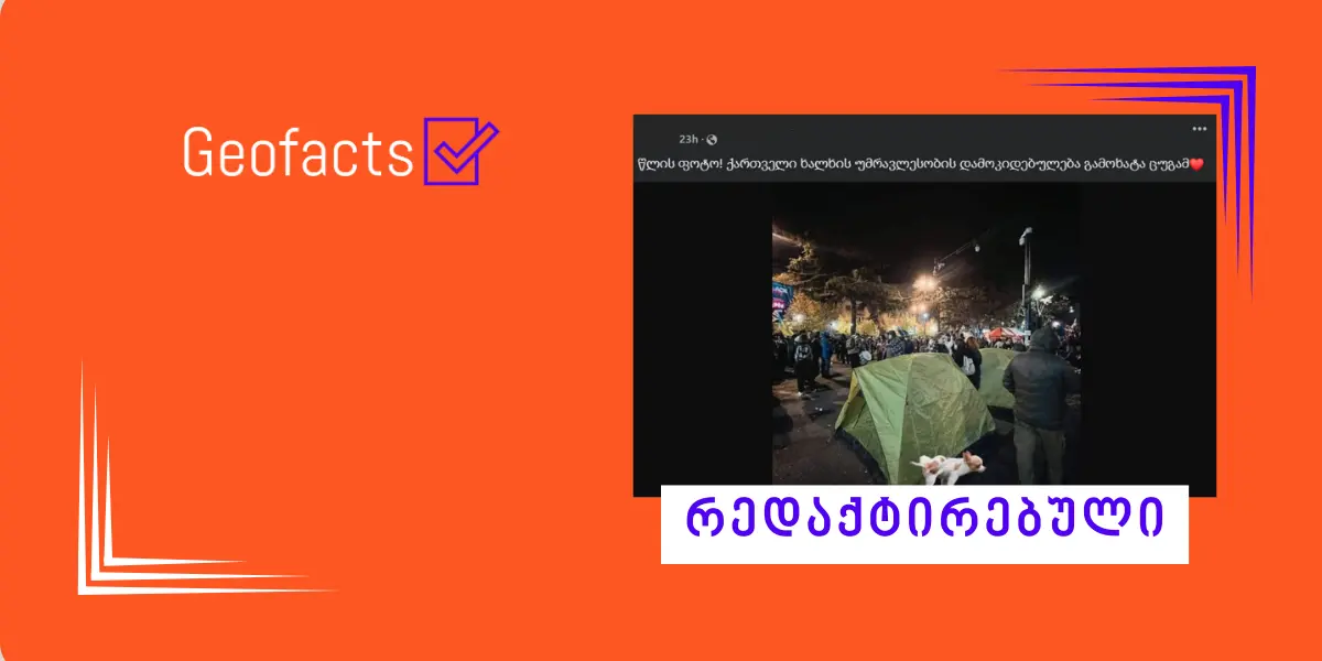 პროტესტის ამსახველი რედაქტირებული ფოტო სოციალურ ქსელში ვირუსულად ვრცელდება