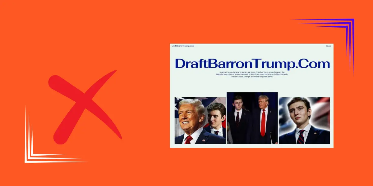 ტყუილია, რომ ტრამპის უმცროსი ვაჟი სამხედრო მობილიზაციისთვის იძებნება