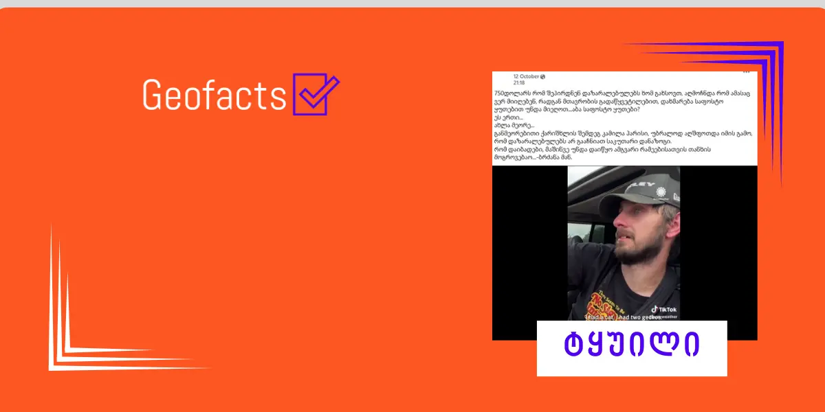 აშშ-ში 24-27 სექტემბერსა და 5-10 ოქტომბერს მომხდარი ქარიშხლების შედეგად დაზარალებულთა დახმარებისა და კამალა ჰარისის შესახებ დეზინფორმაცია ვრცელდება