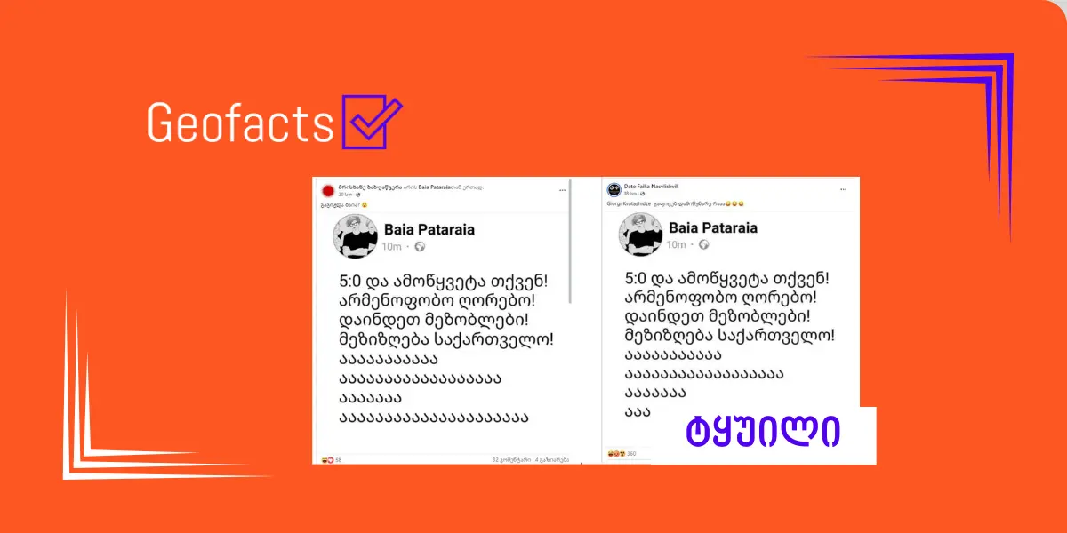 სოციალურ ქსელში ბაია პატარაიას ყალბი პოსტი ვრცელდება